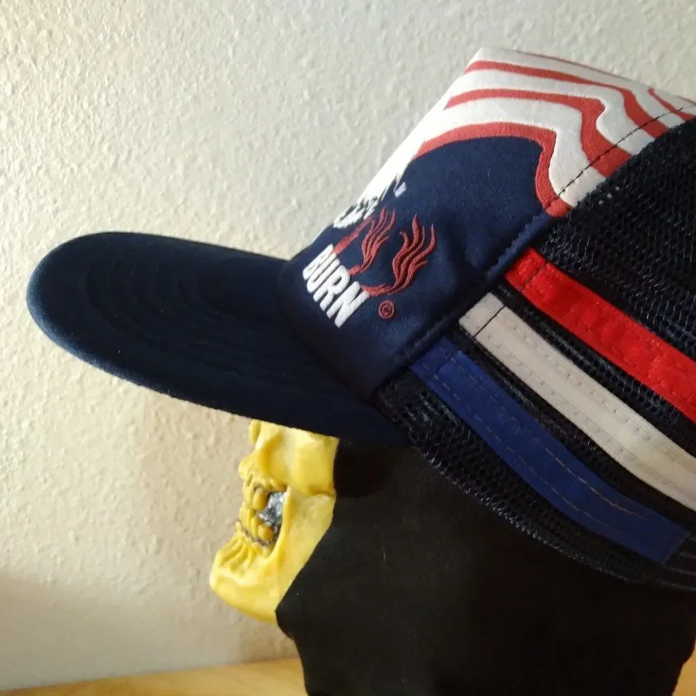 Vintage USA Eagle Colors Don't Run 3 Stripe Trucker Hat
